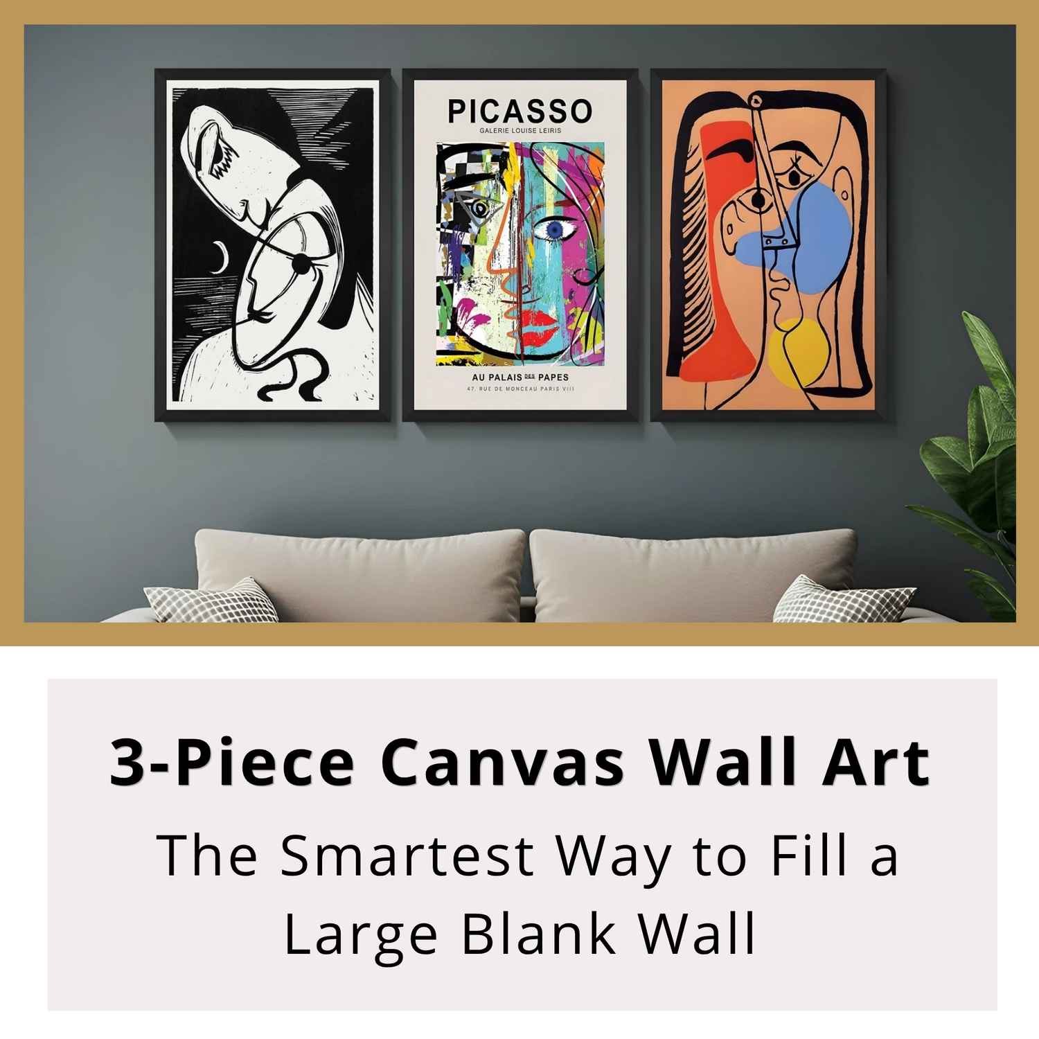 3-Piece Canvas Wall Art: The Smartest Way to Fill a Large Blank Wall (Without Overcrowding It)
