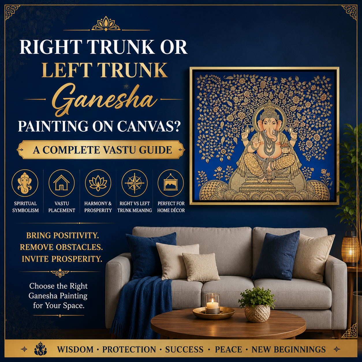 Right Trunk or Left Trunk Ganesha Painting on Canvas? A Complete Vastu Guide