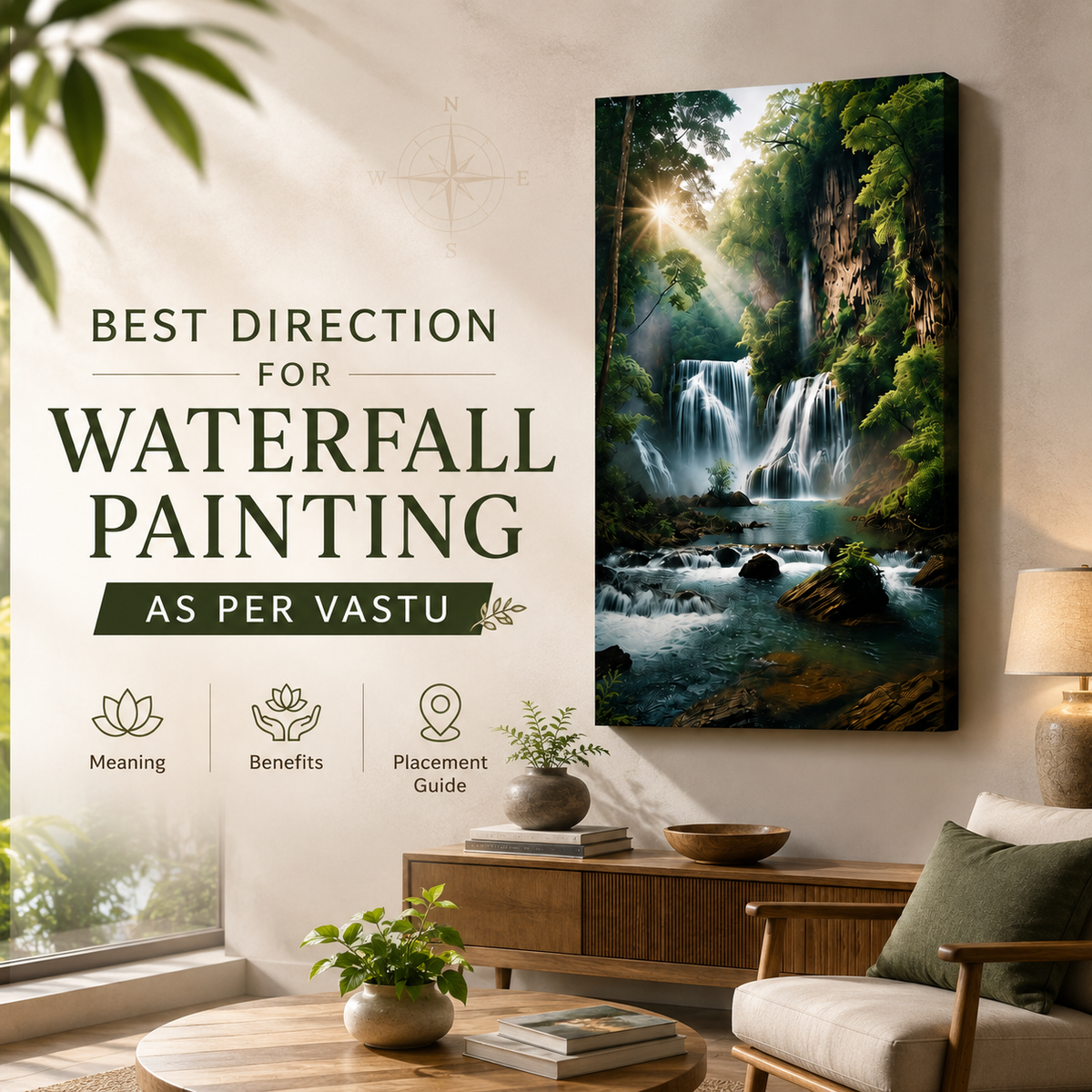 Best Direction for Waterfall Painting as per Vastu - Meaning, Benefits & Placement Guide