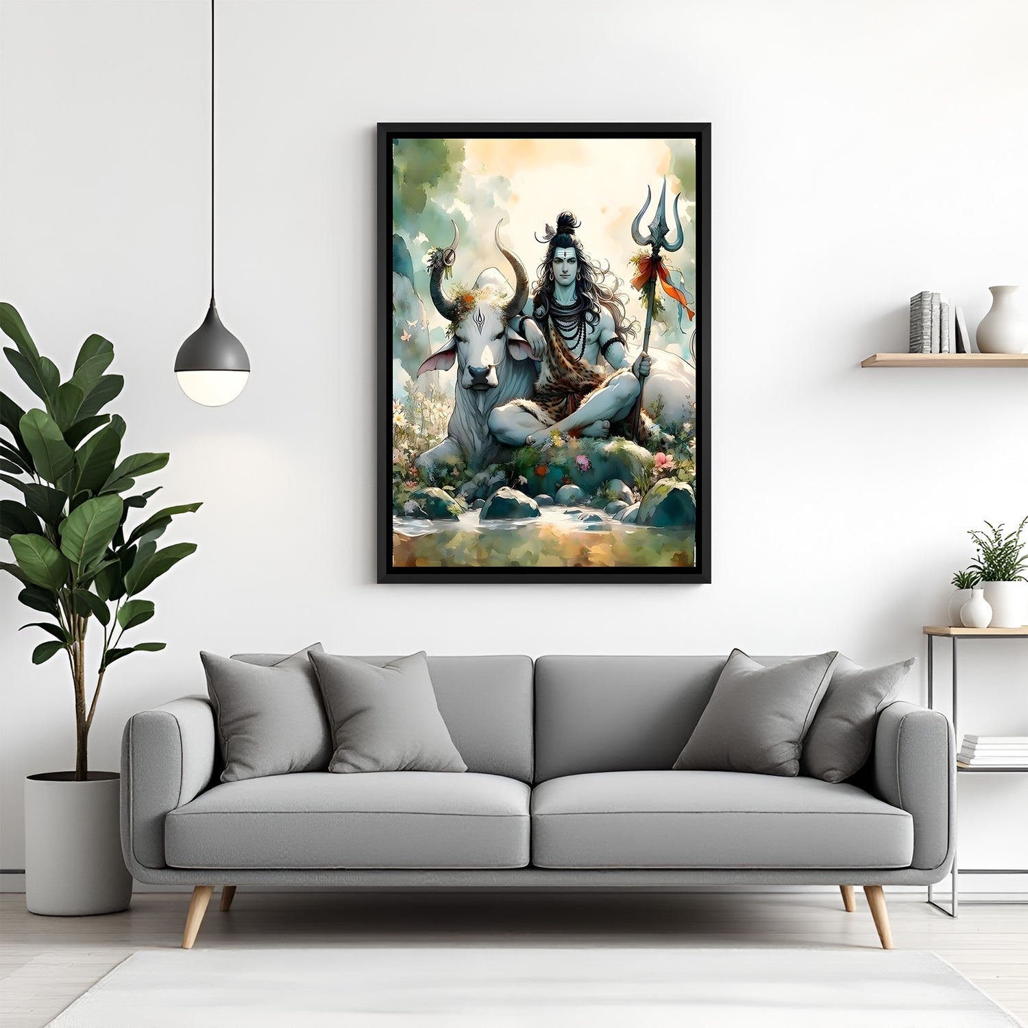 Shiva & Nandi Spiritual Canvas