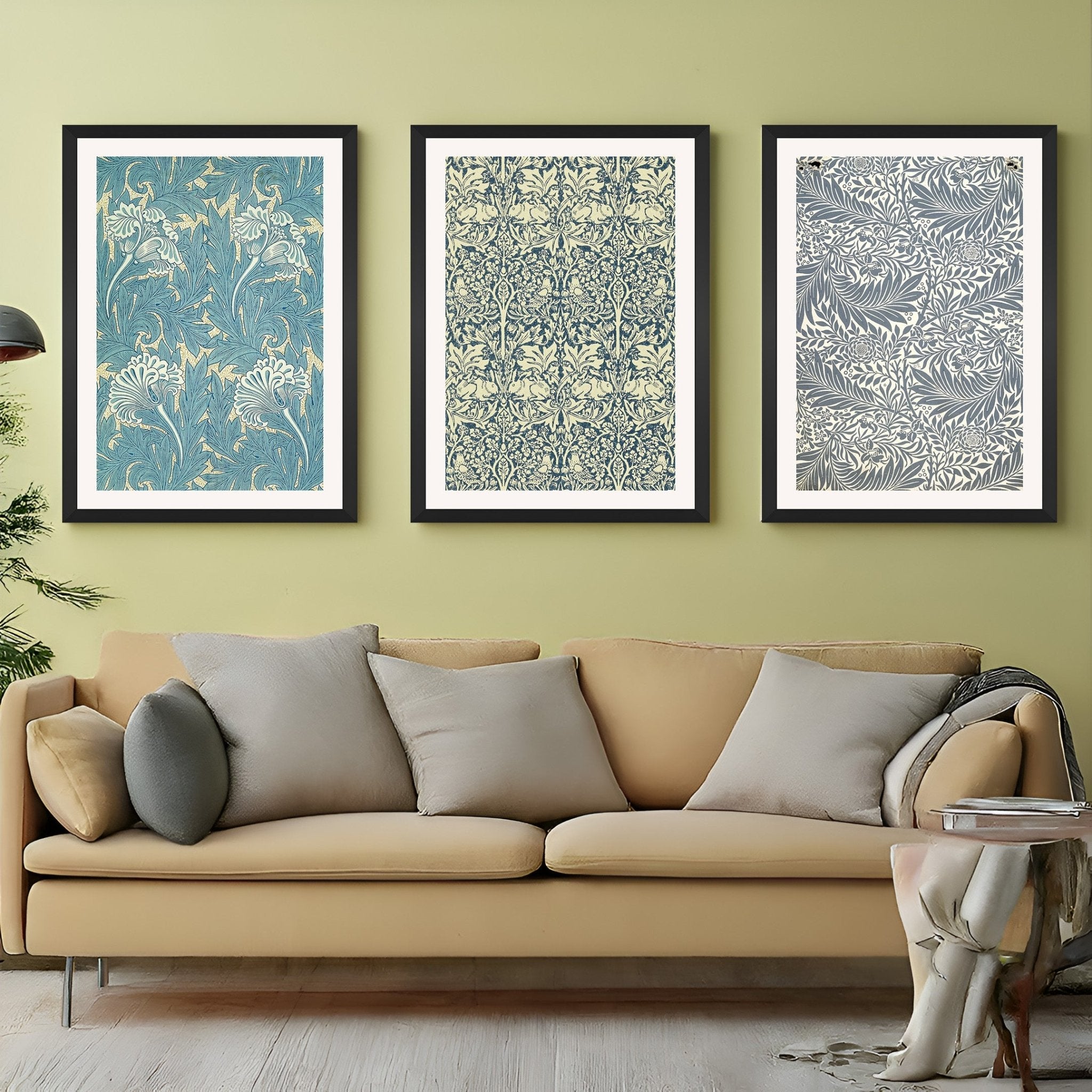 Set of 3 Bold Floral Wall Art – Colorful Flower Canvas Prints – CIPHER ...