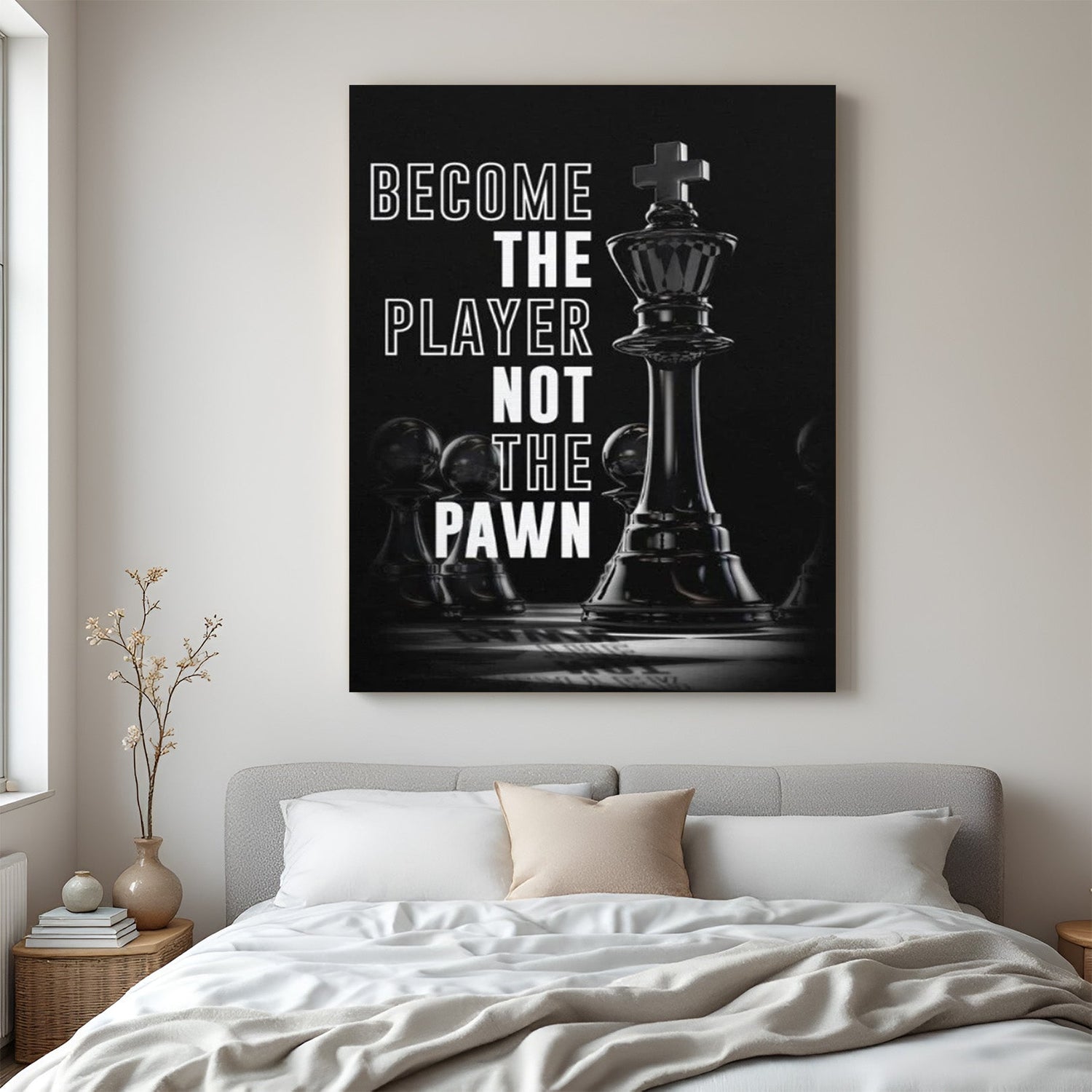 Chess Motivational Canvas Printed Wall Painting for Home and Office Decor