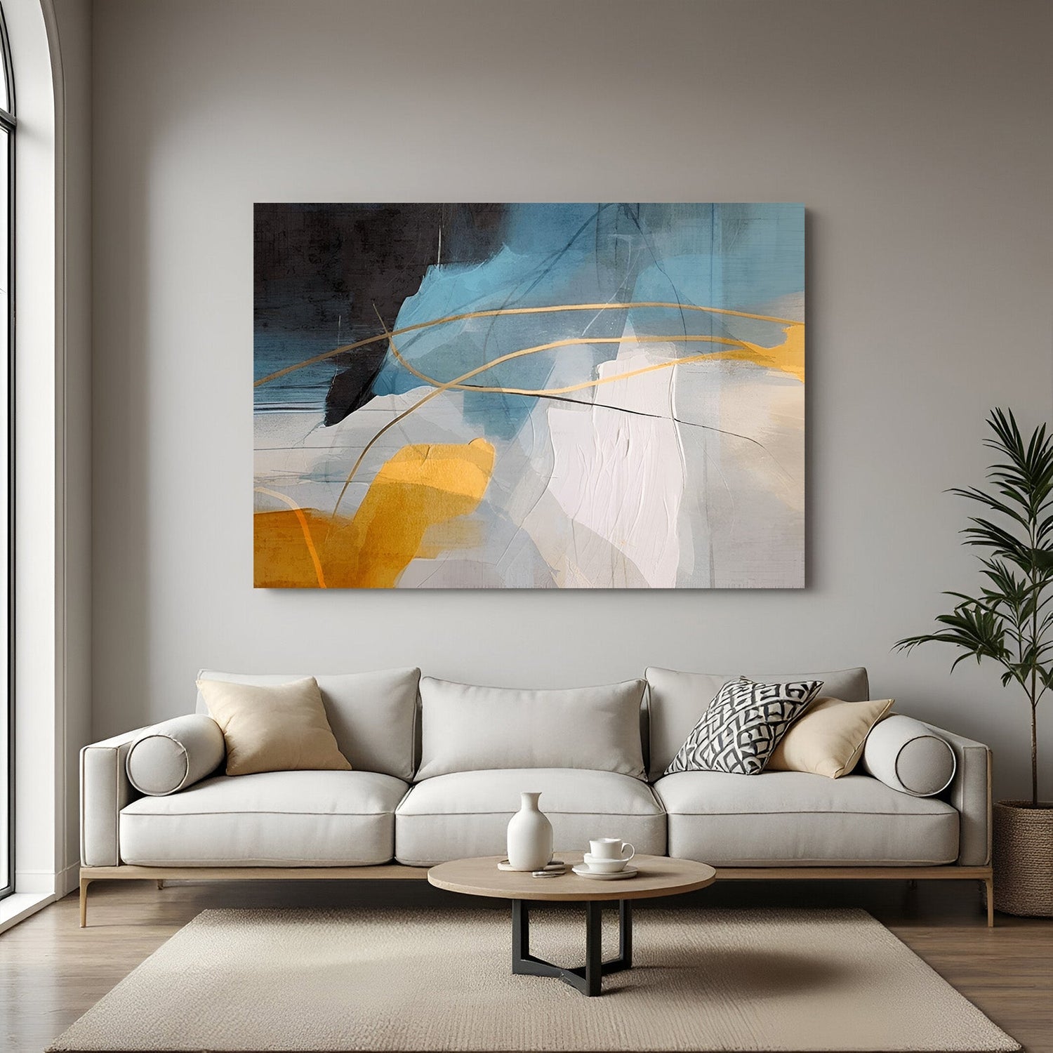 Color splash abstract wall art – modern canvas painting with expressive strokes and randomly spread vibrant colors