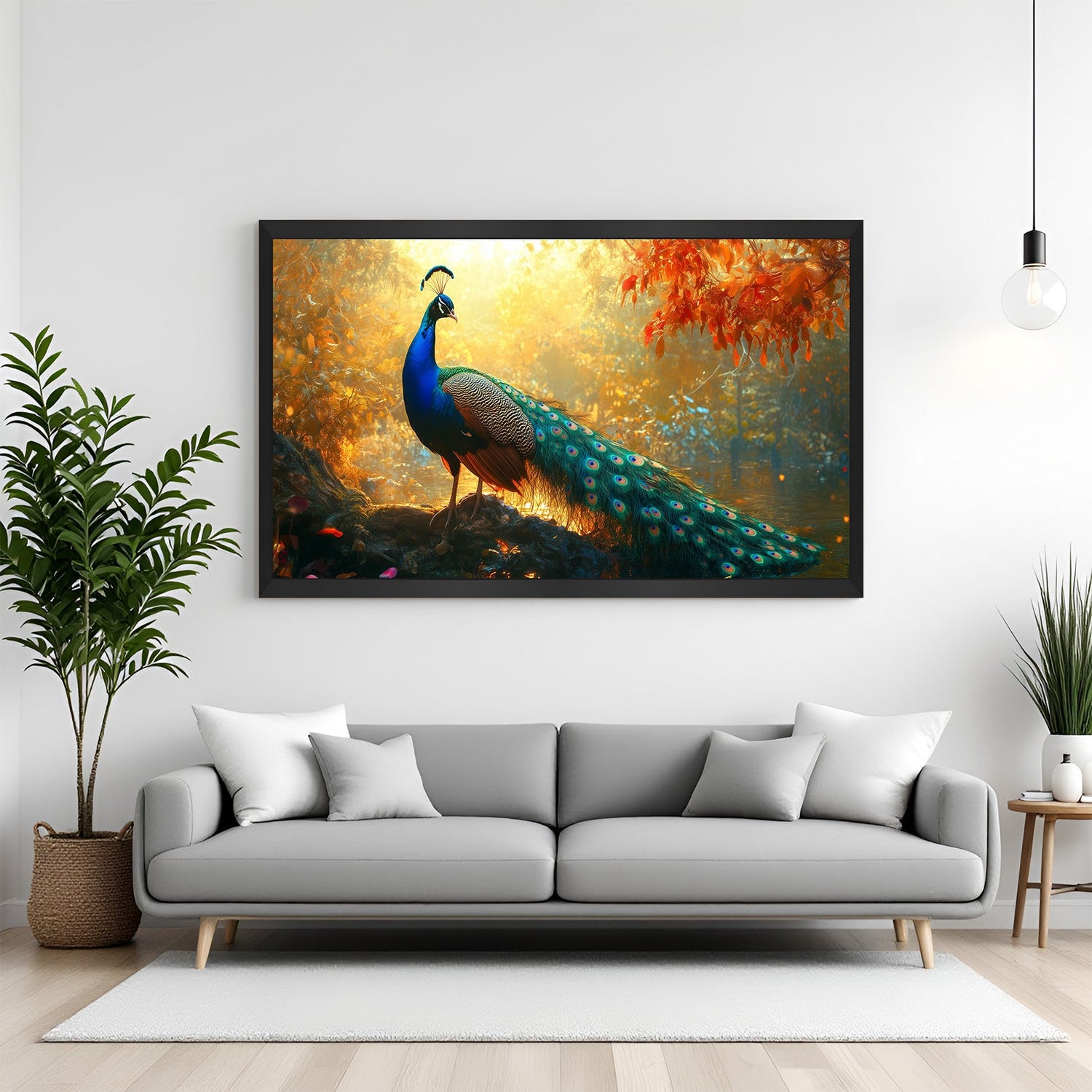 Divine Peacock Vastu Art: Elegant Wall Décor for Home Prosperity - CIPHER SPACES