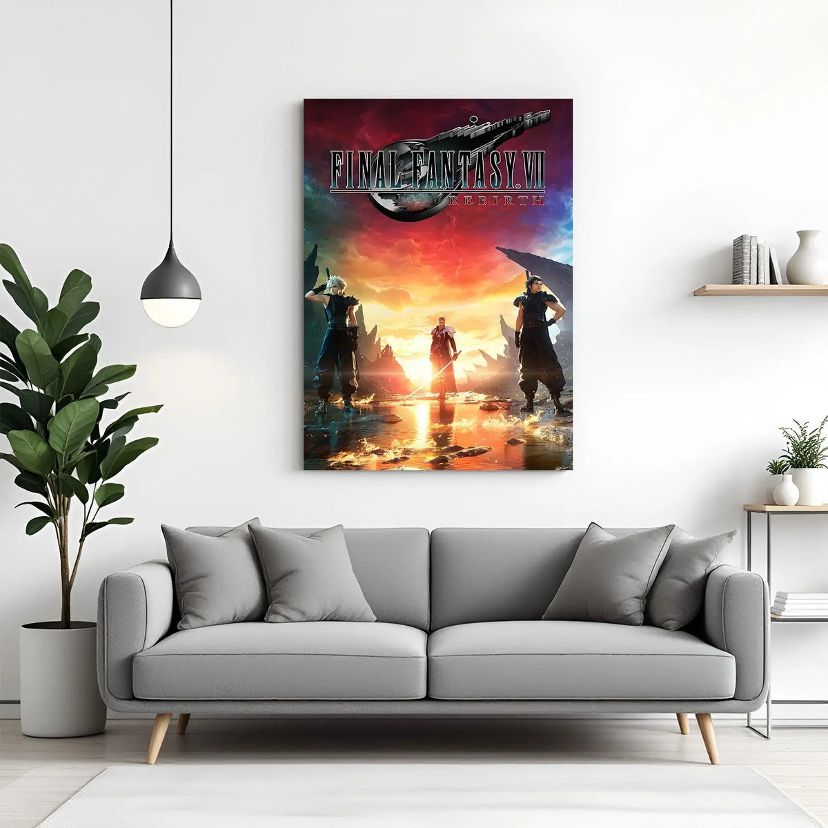 Final Fantasy Echoes of Eternity canvas wall art featuring magical fantasy adventure artwork in premium canvas wrapped frame