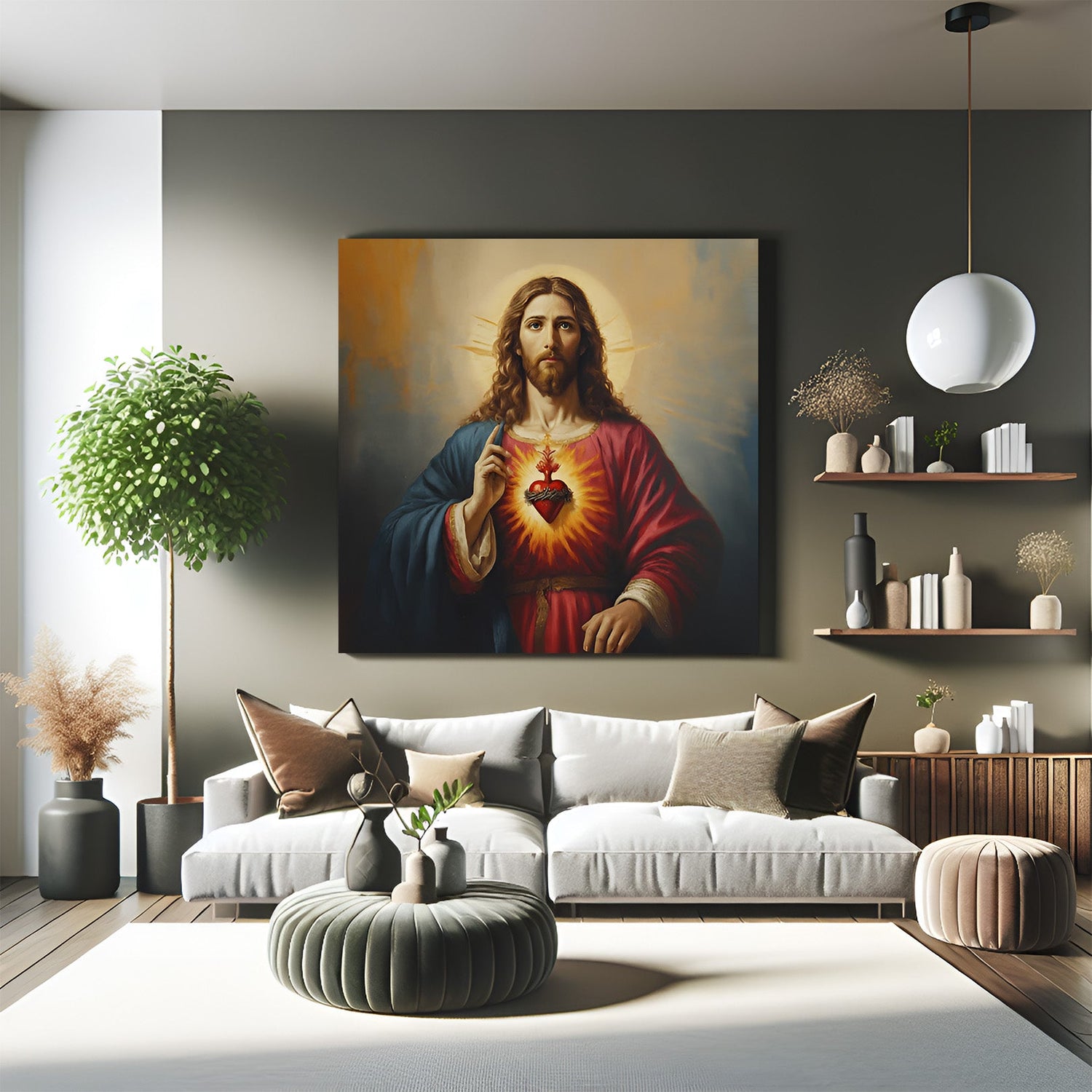 jesus christ vastu canvas painting for home or office to invite divine energy spiritual blessings and peace in interior spaces