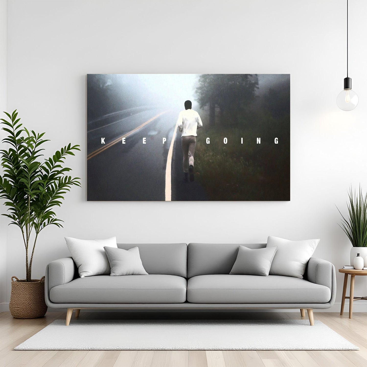 Keep Going motivational wall art canvas painting for home and office decor