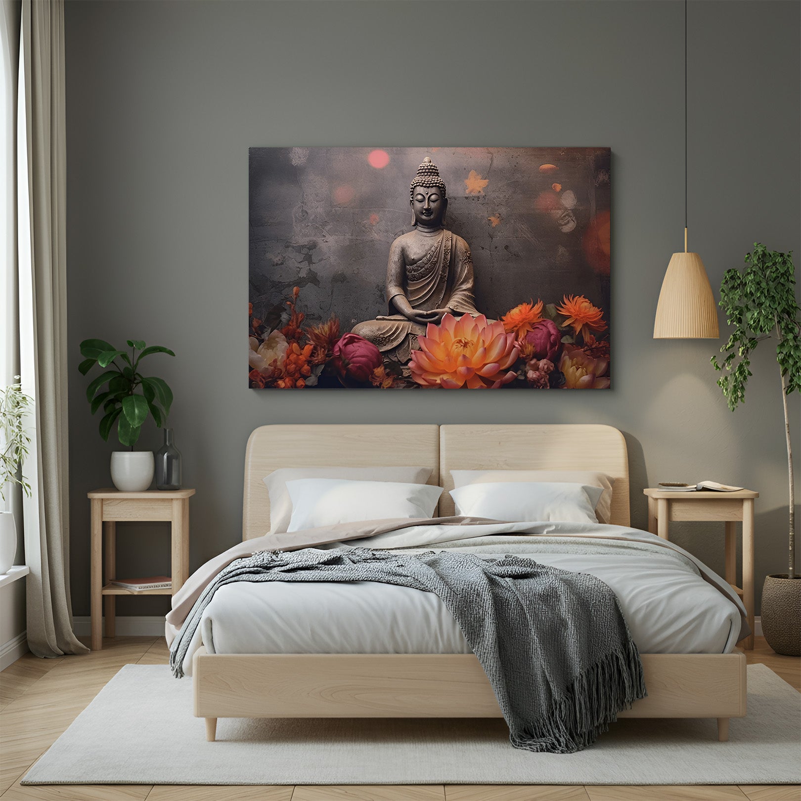 Buddha Canvas Painting – Vastu Wall Art for Home Decor – CIPHER SPACES