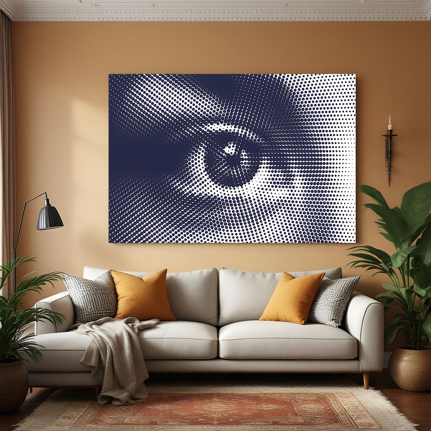 One eye modern art canvas wall painting in premium canvas wrapped frame with expressive contemporary design
