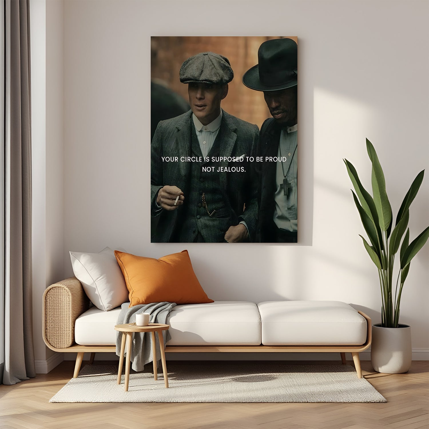 Thomas Shelby Peaky Blinders motivation canvas wall art with your circle quote decor