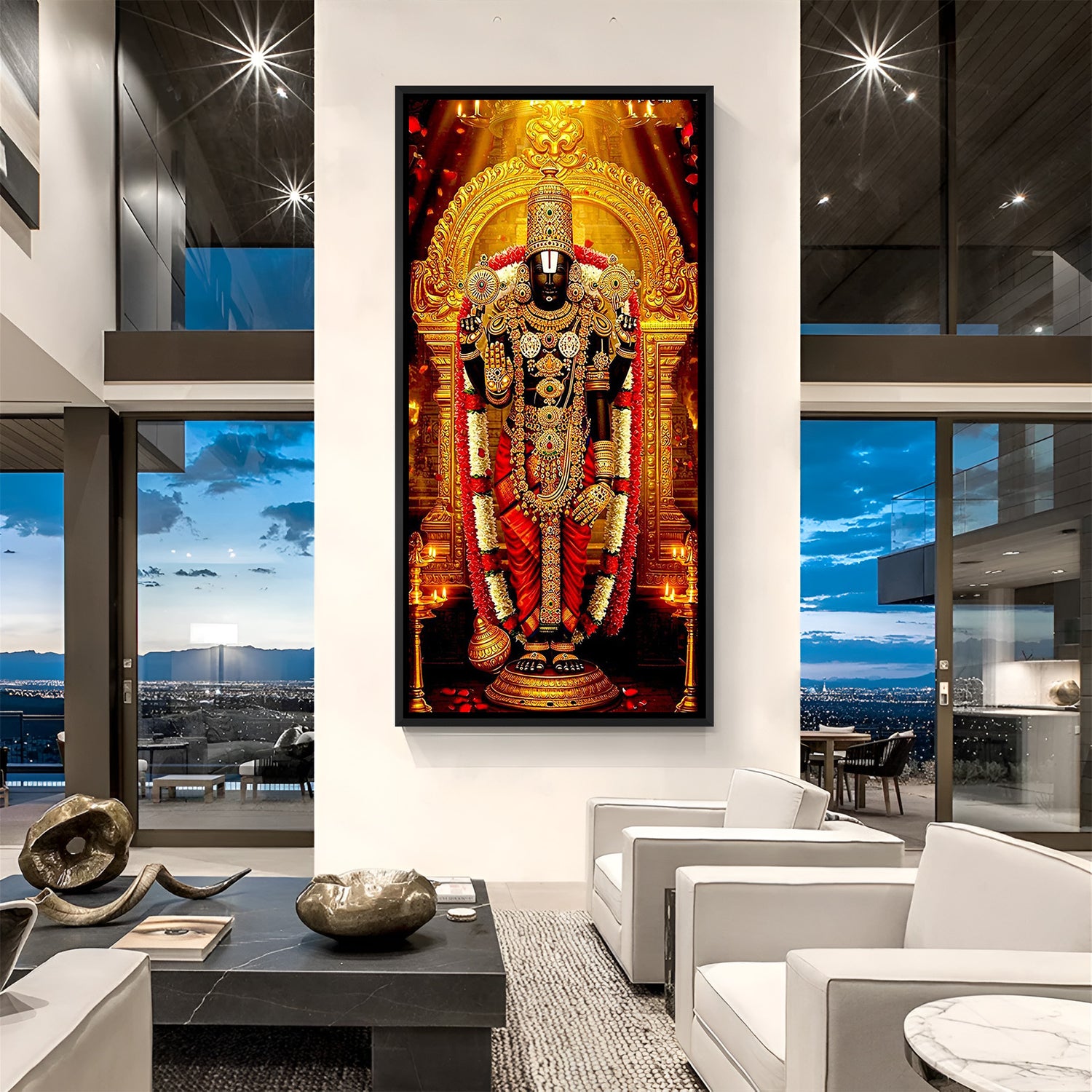 Spiritual Venkateshwara ji wall art bringing blessings peace prosperity and devotional energy to home interiors