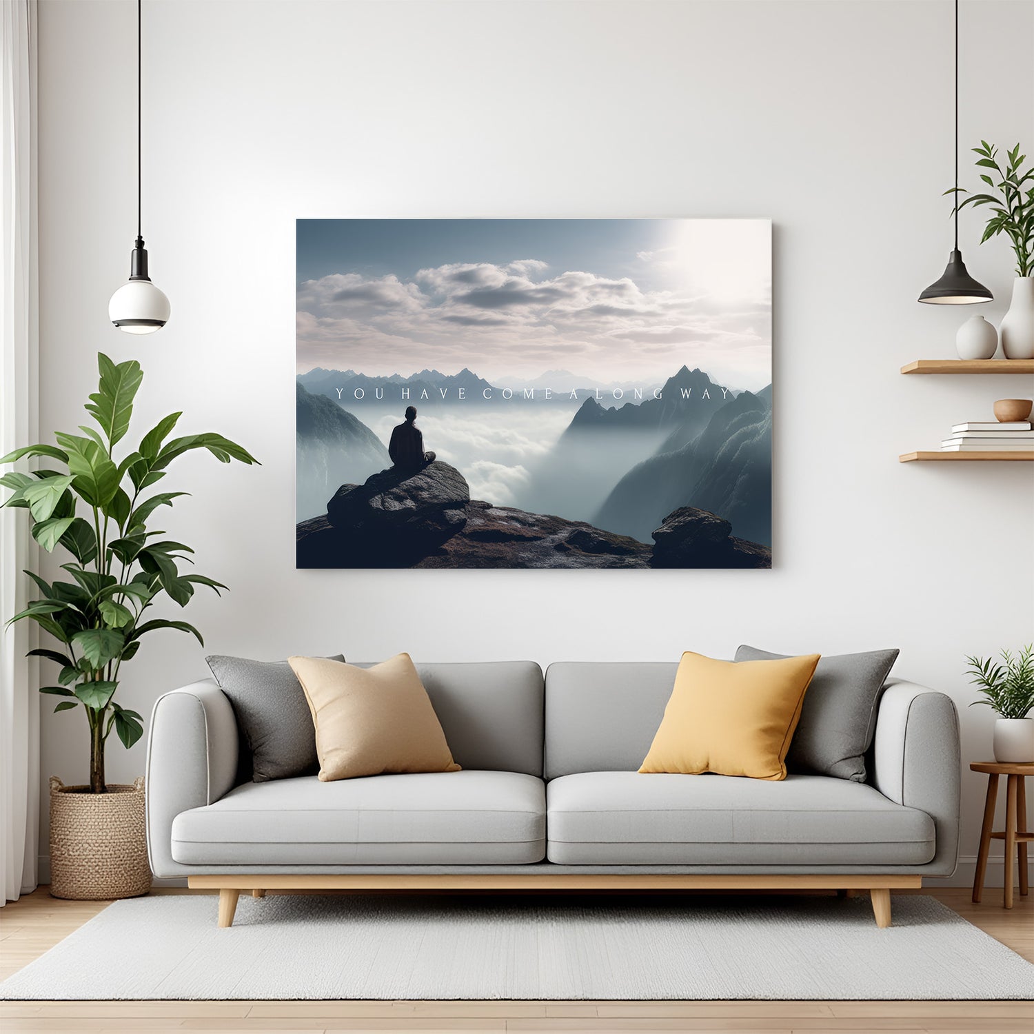 You Have Come a Long Way Motivational Canvas Wall Art for Home and Office Decor