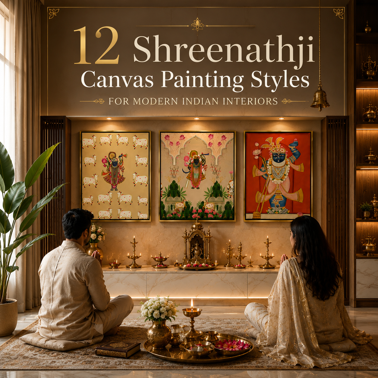 12 Shreenathji Canvas Painting Styles for Modern Indian Interiors