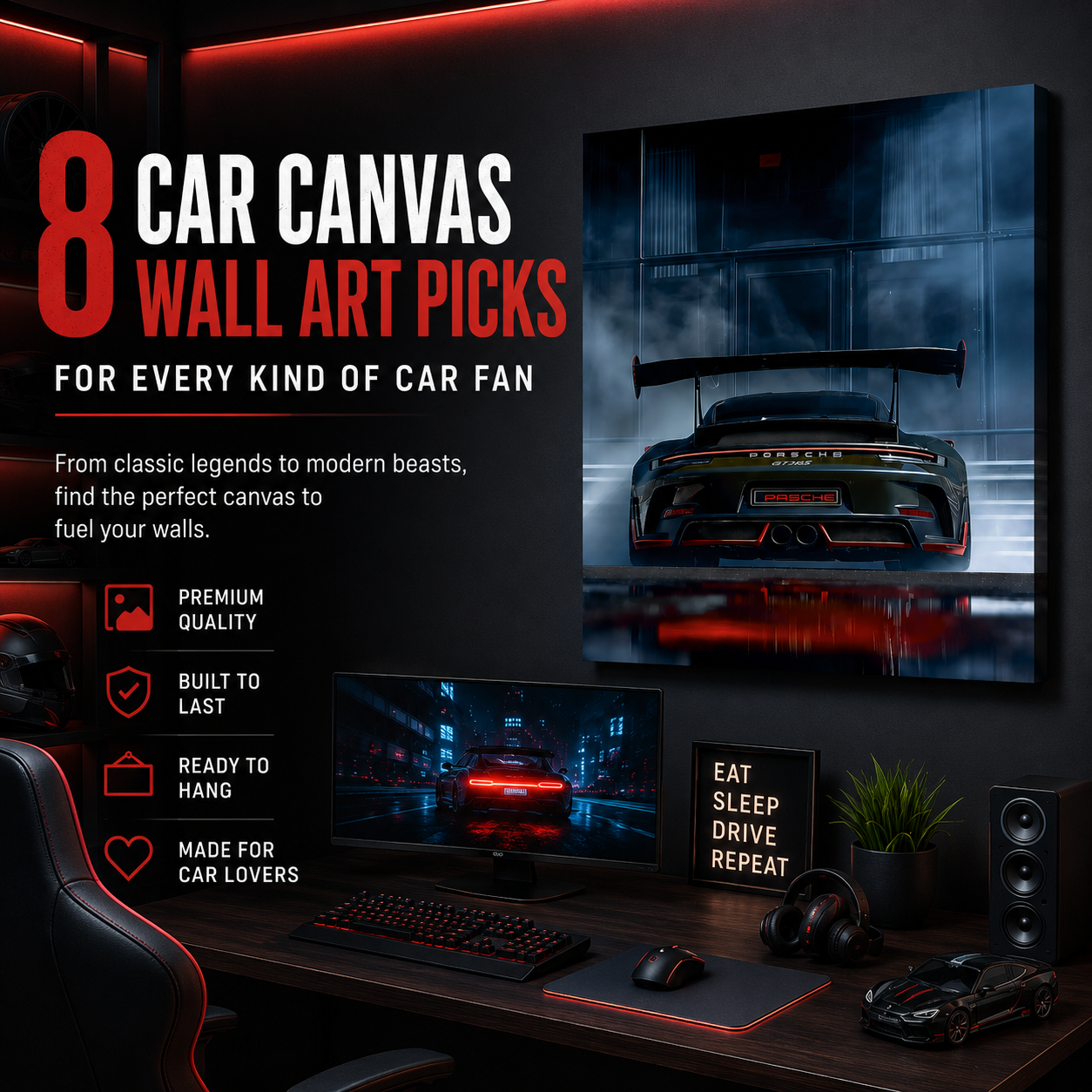 8 Car Canvas Wall Art Picks for Every Kind of Car Fan