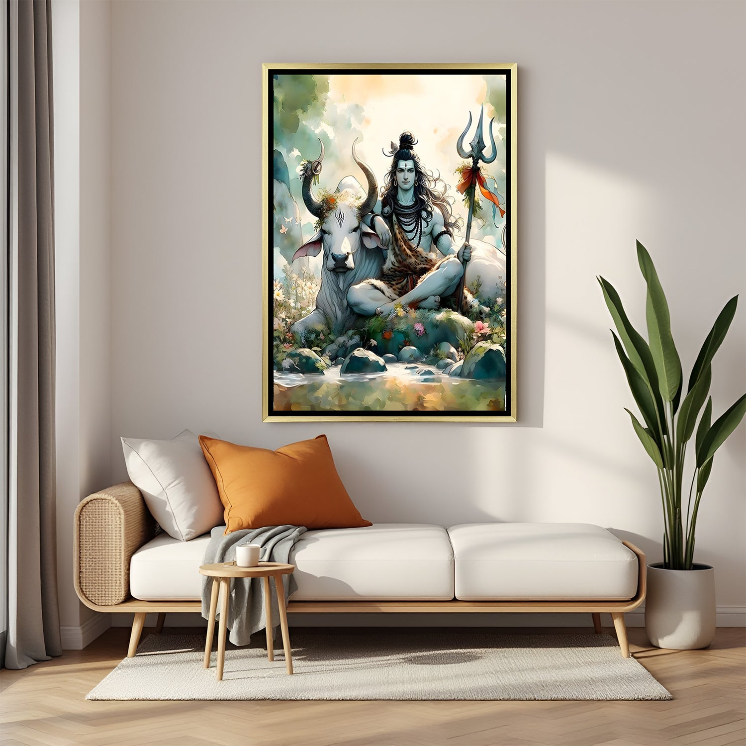Shiva & Nandi Spiritual Canvas