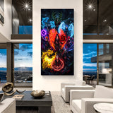 Akatsuki Team canvas painting with Naruto villain anime artwork in canvas wrapped frame