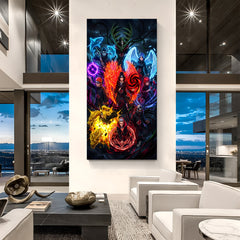 Akatsuki Team canvas painting with Naruto villain anime artwork in canvas wrapped frame