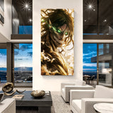 Frameless Attack on Titan anime canvas wall art modern wall decor