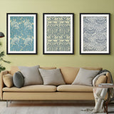 Set of 3 large canvas wall art prints with bold, colorful floral designs – perfect for statement walls and vibrant interior spaces