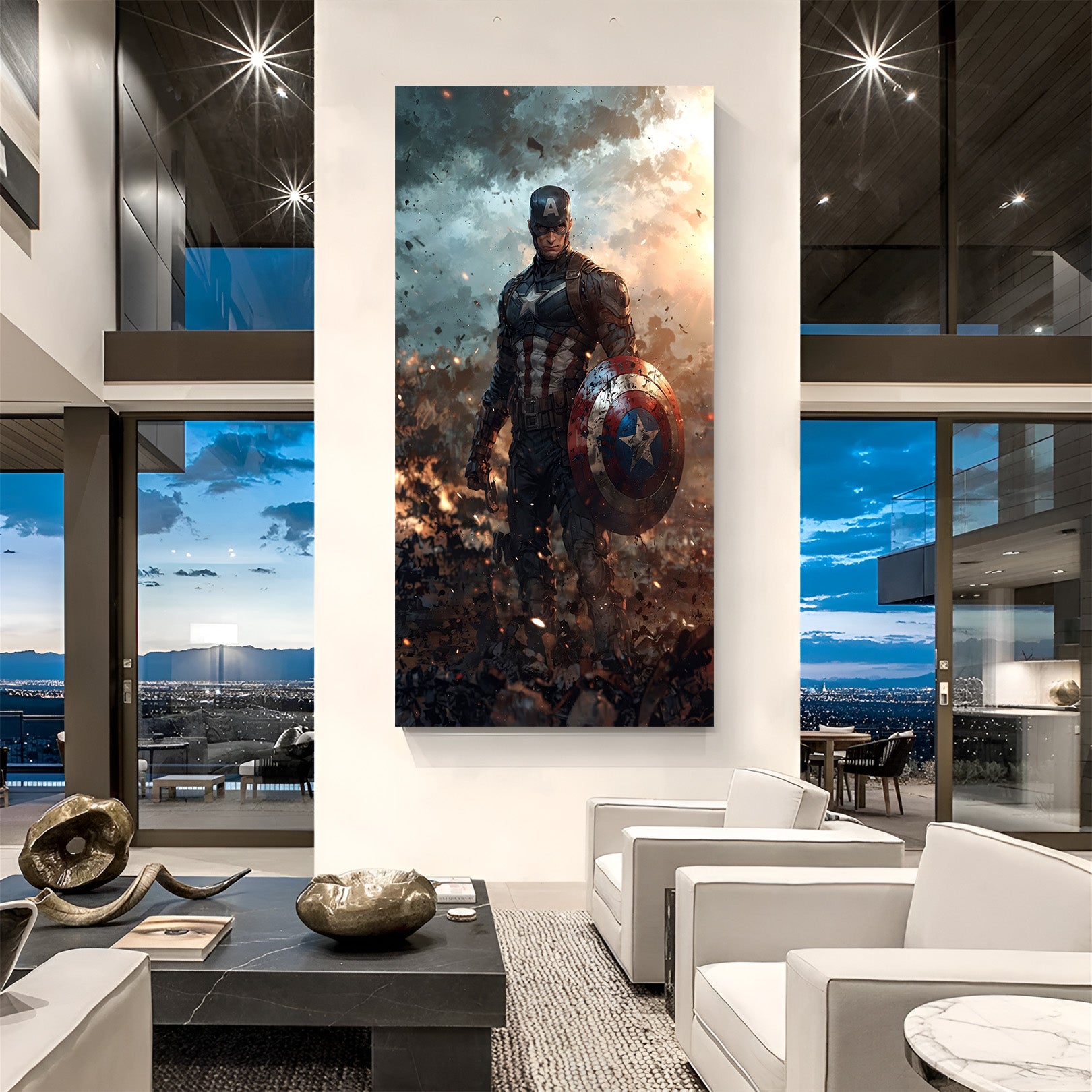 Captain America Shield Art – Marvel Canvas Wall Decor – CIPHER SPACES