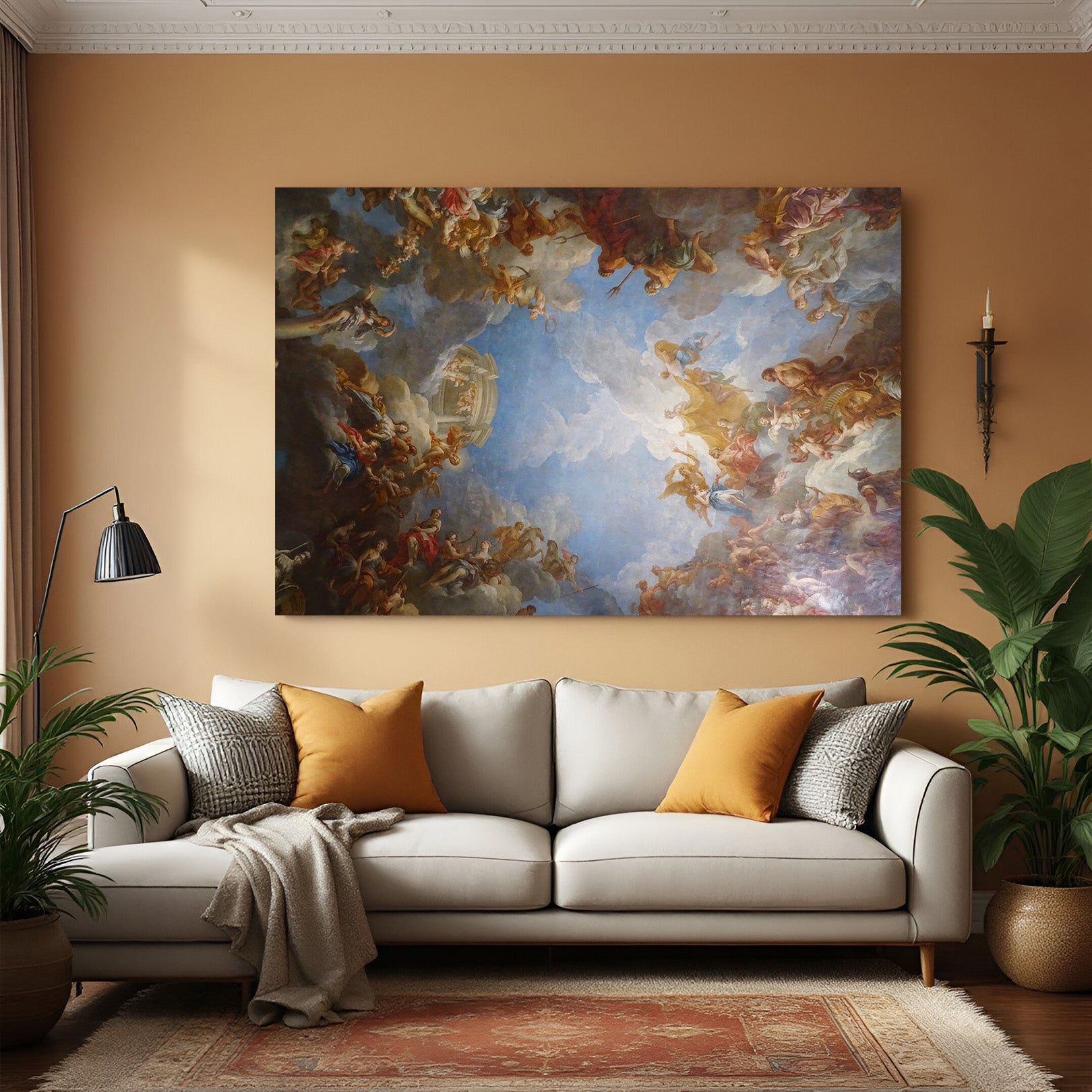 Ceiling Painting of Versailles – Royal Baroque Vintage Canvas Wall Art ...