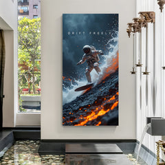 Celestial Wanderer Drift Freely space inspiration canvas wall art in premium wrapped frame with stunning galaxy scenery