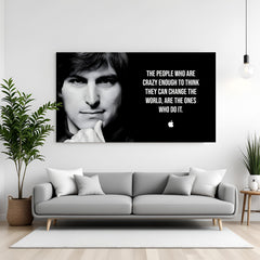 Change the world motivational quote canvas wall art modern inspirational office decor
