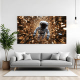 Chase the Impossible space motivation canvas wall art in premium canvas wrapped frame with cosmic galaxy inspirational design