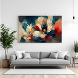 Colorful flower abstract wall art – vibrant canvas print with expressive petals for modern floral wall decor