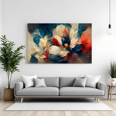 Colorful flower abstract wall art – vibrant canvas print with expressive petals for modern floral wall decor
