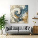 Colorful spiral abstract painting on canvas, perfect for vibrant and modern wall decor