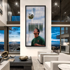 Ronaldo discipline football wall art in black floater frame premium sports canvas decor