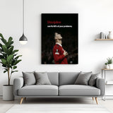 Cristiano Ronaldo football motivation canvas wall art with discipline quote sports decor