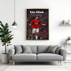 Cristiano Ronaldo inspirational football artwork in golden floater frame luxury sports wall painting decor