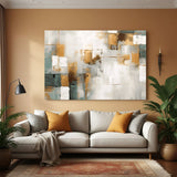 Abstract wall art with light grey distorted tones and soft brush textures – calm and minimal canvas for modern decor