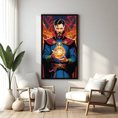 Sorcerer Supreme canvas in black floater frame - dramatic Marvel mystic decor