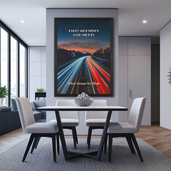 Black frame motivational canvas wall art for gym, office, and home decor