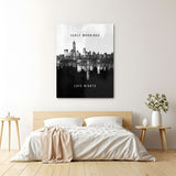 Early Mornings Late Nights motivational canvas wall art for home and office decor