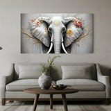 Majestic elephant canvas wall art for calm and powerful home interiors, symbolizing strength and peace in artistic style