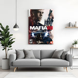 Empire of Shadows canvas wall art inspired by Mafia featuring cinematic crime drama gaming artwork in premium canvas wrapped frame