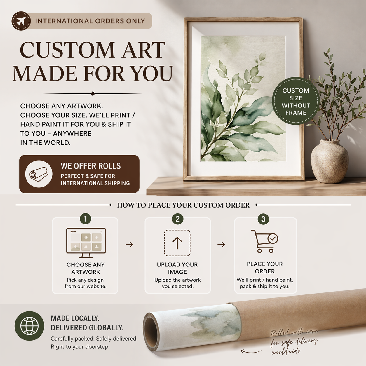 Custom Canvas & Hand-Painted Art - International Orders Only