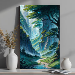 Forest Canvas Wall Painting for home and office decor, promoting peace, clarity, and grounding energy with nature-inspired Vastu design