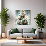 Goddess Saraswati Maa Vastu canvas painting for home and office wall decor, bringing divine wisdom, creativity, and Vastu harmony