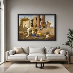 Black-framed vintage folklore canvas—Grateful Dead legend in antique-style wall art for myth lovers