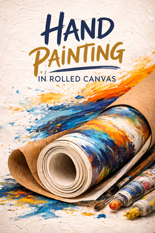 Hand painting in Rolled Canvas