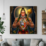 Hanuman Ji Artwork Vastu-Inspired Canvas Painting for strength, courage, and divine protection in home or office wall decor
