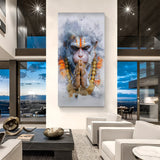 hanuman ji light color painted style canvas wall art symbolizing devotion courage protection and positive energy for home decor and vastu