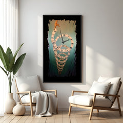 Surreal clock spiral artwork in elegant black floater frame symbolizing time, ambition, and personal growth