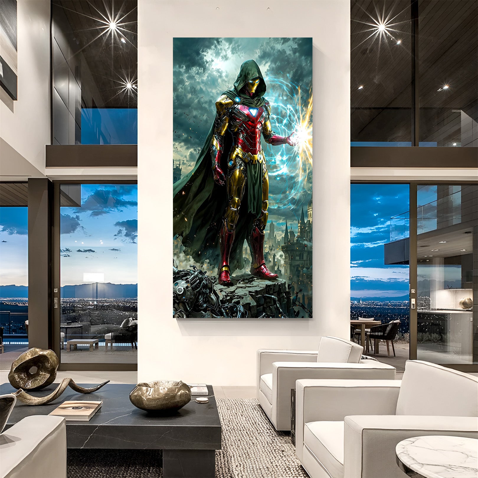 Iron Man Dr. Doom Cape Canvas Wall Art – Marvel Fusion – CIPHER SPACES