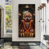 Beautiful Jagannath Ji canvas wall art symbolizing devotion, love, and divine blessings for home decor